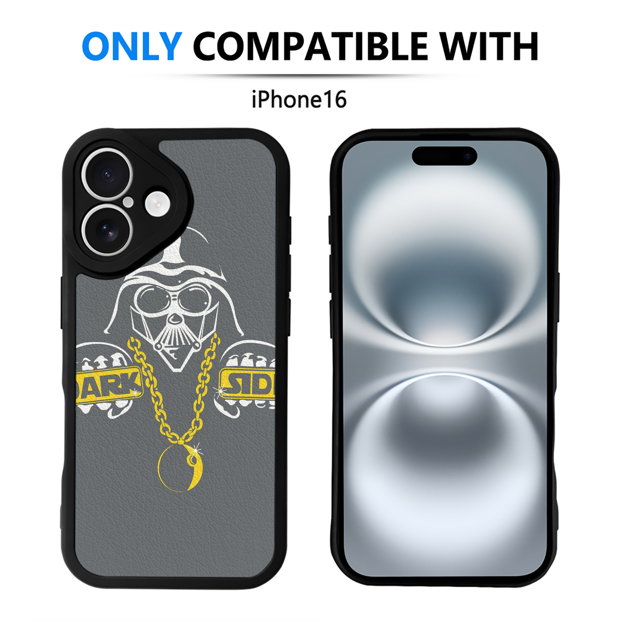 （画像用） スター・ウォーズ Star Wars 【iPhone 16シリーズ対応】シリコンスマホケース（レザー調） 材質：シリコン